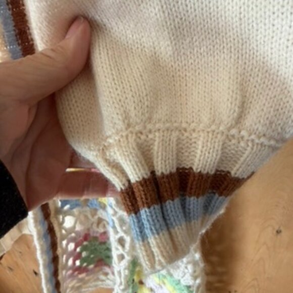 BOUTIQUE LONG GRANNY SQUARE CARDIGAN - Picture 5 of 5